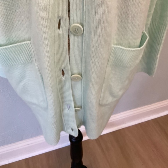 NWT J.Crew Front-Pocket Cardigan Sweater powder blue boyfriend basic oversize XS - Picture 7 of 16